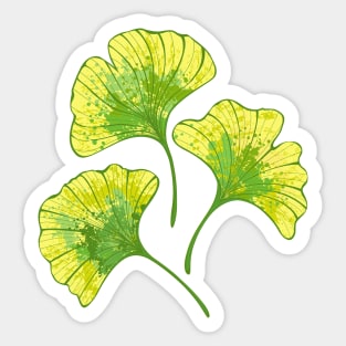 Colorful Leaves of Ginko Biloba Sticker